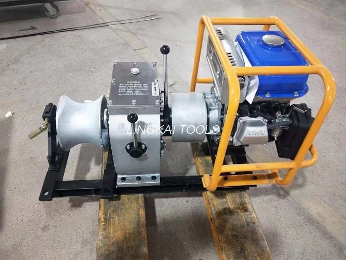 Cabrestante de tracción eléctrica con motor de gasolina Honda para tendido de líneas eléctricas