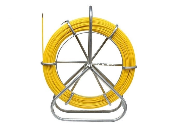 Herramientas subterráneas amarillas portátiles del cable, conducto Rodder de fibra de vidrio de 4 ~ 16 milímetros