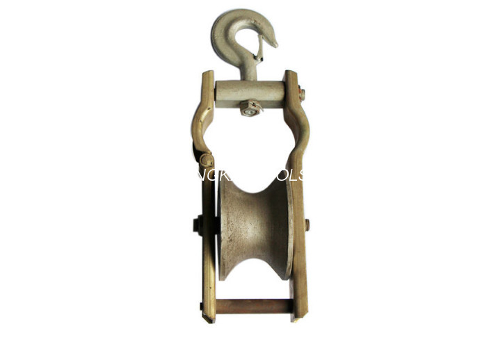 Bloque de polea de tendido estilo gancho universal modelo 1T de SHC para cable aéreo