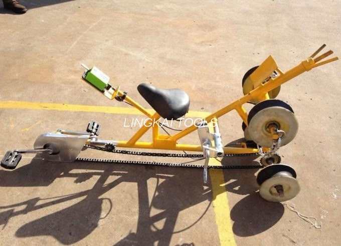 Línea aérea herramienta de línea de transmisión de bicicletas para dos conductores de paquete