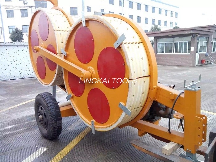 Equipo de tendido de líneas eléctricas hidráulicas de cables de alambre con rueda de toro de nailon MC