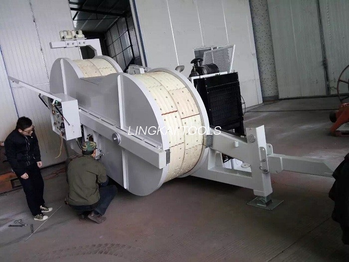 Equipo de instalación OPGW de dos paquetes, equipo de tendido de tensión de línea aérea