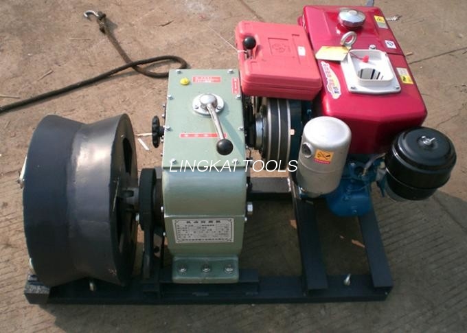 Tirador de torno de cable de inversión con motor diesel refrigerado por agua en línea construcción
