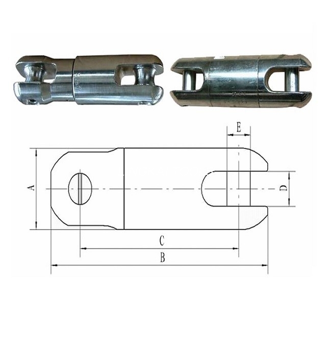 Conector de cuerda de alambre de acero de junta giratoria para cable que tira de herramientas de tendido