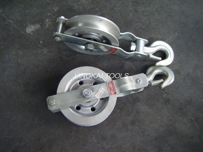Bloque de polea de rodillo de tierra de cable de polea de nailon o aluminio para transmisión de energía, bloque de tendido de cables de conexión a tierra