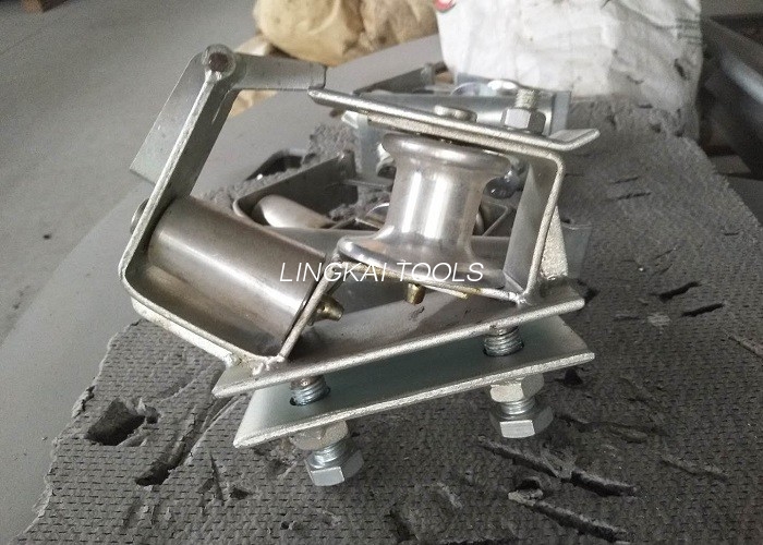 Polea de nailon con rueda de aluminio fijada en poste para Conductor, brazo de tracción, bloque de polea para tendido de esquina hacia el cielo
