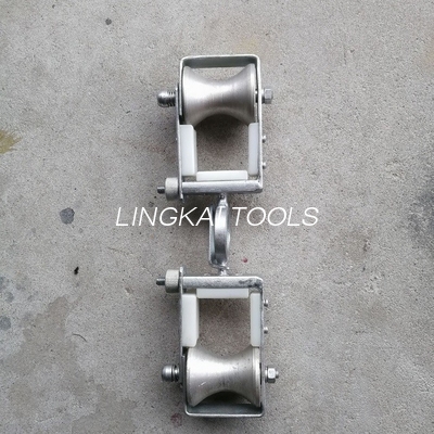 Bloque de polea doble de aluminio para línea cambiante/poleas de repuesto de cable OPGW